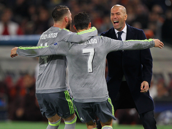 Cristiano Ronaldo, Sergio Ramos, Zinedine Zidane
