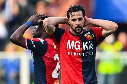 Genoa, Italy. 24 April 2022. Filippo Melegoni of Genoa CFC in